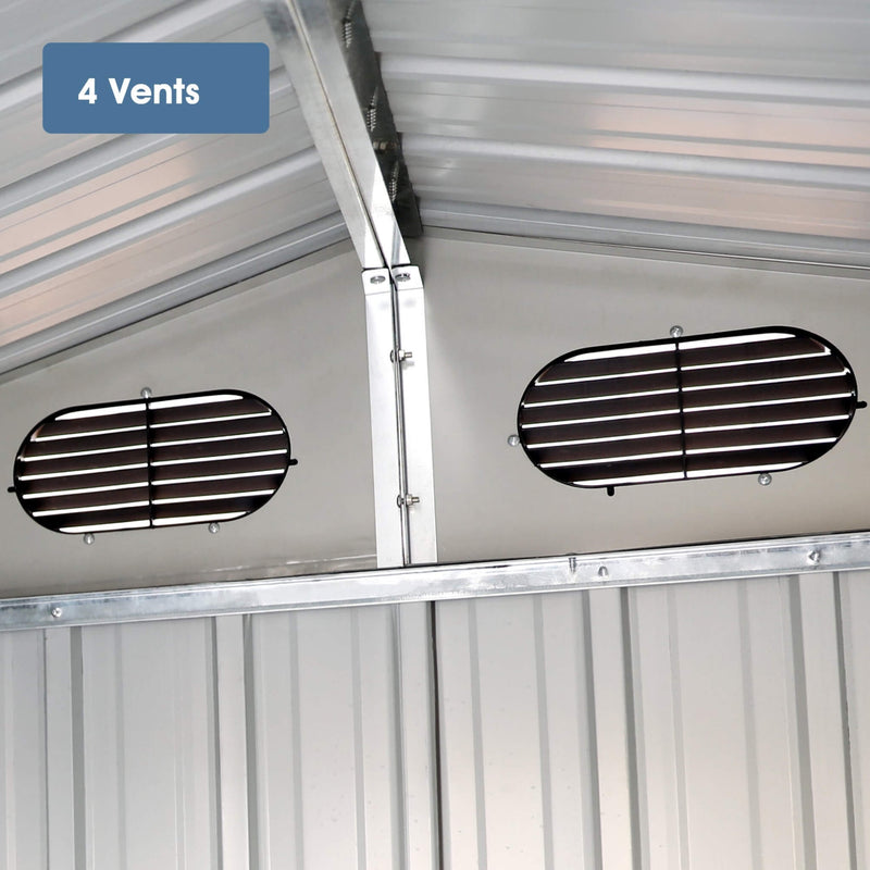 [10X20FT] Heavy-Duty Multipurpose Outdoor All-Weather Utility Garage Storage Shed With Air Vents (SAK74834)
