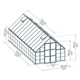 [10X24FT] Premium Heavy-Duty Polycarbonate Walk-In Greenhouse W/ Aluminum Frame & Built-In Gutter System (SAK58472)