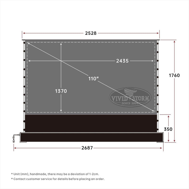 VIVIDSTORM S PRO P Motorized Tension Floor Rising UST ALR Perforated Projector screen– Classic Version Clearance