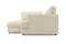 Valencia Serena Leather Three Seats with Left Chaise Sectional Sofa, Beige