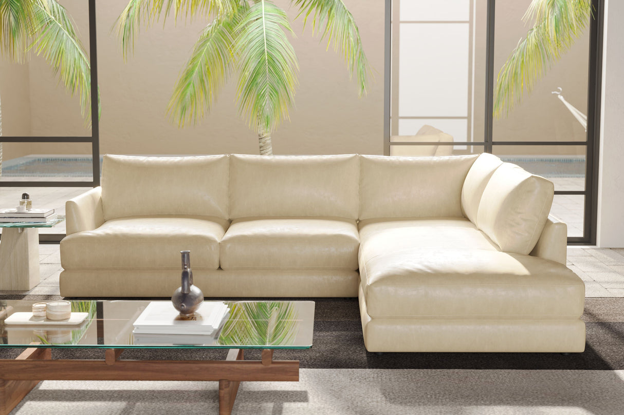 Serena Leather Sectional Sofa