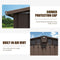 [11X12FT] Outdoor Backyard Storage Metal Shed With Galvanized Steel Frame, Windows, And Lockable Doors (SAK60167)