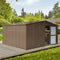 [11X12FT] Outdoor Backyard Storage Metal Shed With Galvanized Steel Frame, Windows, And Lockable Doors (SAK60167)