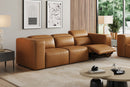 Valencia Eden Top Grain Leather Three Seater Dual Recliner Sofa, Cognac