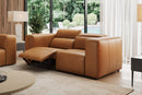 Valencia Eden Top Grain Leather Loveseat Dual Recliners, Cognac