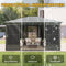 [12X14FT] Premium All-Weather Outdoor Aluminum Sunroom With Galvanized Steel Hardtop Sloping Roof, Lockable Doors, And Moveable PC Screens (SAK76831)