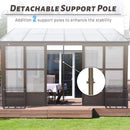 [12x16FT] Extra Large All-Season Outdoor Wall-Mounted Sunroom Solarium With Detachable Polycarbonate Windows And Lockable Sliding Doors (SAK97835)