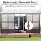 [12x16FT] Extra Large All-Season Outdoor Wall-Mounted Sunroom Solarium With Detachable Polycarbonate Windows And Lockable Sliding Doors (SAK97835)