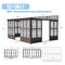 [12x16FT] Extra Large All-Season Outdoor Wall-Mounted Sunroom Solarium With Detachable Polycarbonate Windows And Lockable Sliding Doors (SAK97835)