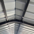 [12X20FT] Heavy Duty Metal Carport With Galvanized Steel Roof For Car, Boats And Trucks, Gray (SAK95562)
