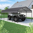 [12X20FT] Heavy Duty Metal Carport With Galvanized Steel Roof For Car, Boats And Trucks, Gray (SAK95562)