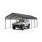 [12X20FT] Heavy Duty Metal Carport With Galvanized Steel Roof For Car, Boats And Trucks, Gray (SAK95562)