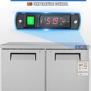 12.9 Cu.Ft 2-Door Commercial Stainless Steel Worktop Undercounter Refrigerator, 48" (SAK13725)