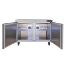 12.9 Cu.Ft 2-Door Commercial Stainless Steel Worktop Undercounter Refrigerator, 48" (SAK13725)