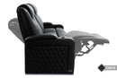 Valencia Oslo Luxury Console Home Theater Seating Console Row of 3 Dropdown Center, Onyx