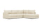 Valencia Serena Leather 2-Piece Right Bumper Chaise Sectional Sofa, Beige