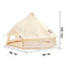 13FT Outdoor Glamping Yurt Teepee Canvas Camping Bell Family Waterproof Tent W/ Stove Jack (SAK92361)