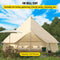 13FT Outdoor Glamping Yurt Teepee Canvas Camping Bell Family Waterproof Tent W/ Stove Jack (SAK92361)