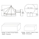 [13X19FT] Extra Large Heavy Duty Outdoor Four Seasons Glamping Canvas Bell Yurt Tent (SAK45688)