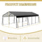 [13X26FT] Heavy-Duty Weather-Resistant Outdoor Carport With Protective Film (SAK82451)