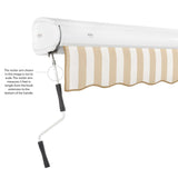[14x10FT] Awntech Key West Premium Manual Outdoor Retractable Awning [FCM14-SBY] (SAK39625)
