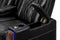 Valencia 2025 New Tuscany Executive Heat & Massage Leather Home Theater Seating Row of 2, Midnight Black