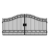 16' Dual Swing Wrought Iron Gate with No Decor