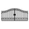 16' Dual Swing Wrought Iron Gate with No Decor