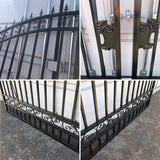 16' Dual Swing Wrought Iron Gate with No Decor