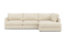 Valencia Serena Leather 2-Piece Right Bumper Chaise Sectional Sofa, Beige