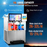 16L Commercial Double Frozen Margarita Ice Slushie Drink Maker Machine, 1155W (SAK95281)