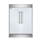 FORNO Maderno 60" 27.2 cu.ft. Convertible Refrigerator and Freezer with Modern Trim Kit in White with Antique Brass Handles, FFFFD1722-60MG-WHT