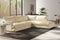 Valencia Serena Leather 2-Piece Right Bumper Chaise Sectional Sofa, Beige