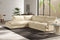 Valencia Serena Leather 2-Piece Left Bumper Chaise Sectional Sofa, Beige