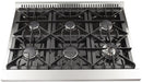FORNO Appliance Package - 36 Inch Dual Fuel Range, Wall Mount Range Hood, Dishwasher, AP-FFSGS6156-36-2
