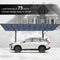 [10x17FT] Extra Large Heavy Duty Outdoor Aluminum Single Side Carport With Galvanized Metal Roof (SAK31279)