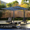 [10x17FT] Extra Large Heavy Duty Outdoor Aluminum Single Side Carport With Galvanized Metal Roof (SAK31279)