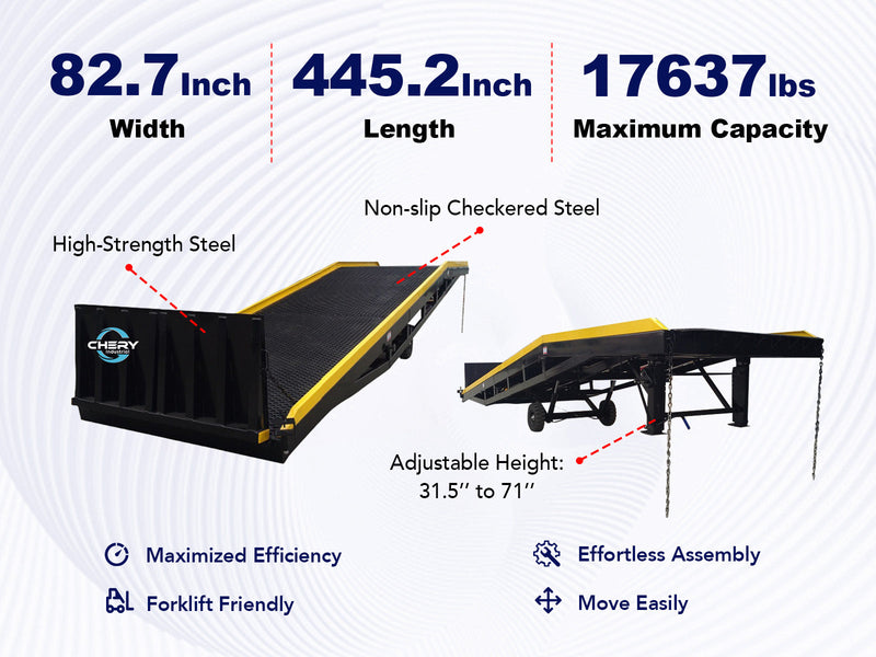 Portable Loading Dock Ramps Yard Ramp - 18,000 lb. Capacity