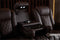 Valencia Tuscany Luxury Console Leather Home Theater Seating Row of 3 Dropdown Center, Onyx