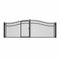16'x7' Steel Dual Swing Driveway Gate with Built-In Pedestrian Door