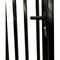 16'x7' Steel Dual Swing Driveway Gate with Built-In Pedestrian Door