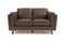 Valencia Artisan Top Grain Leather Loveseat Sofa, Chocolate