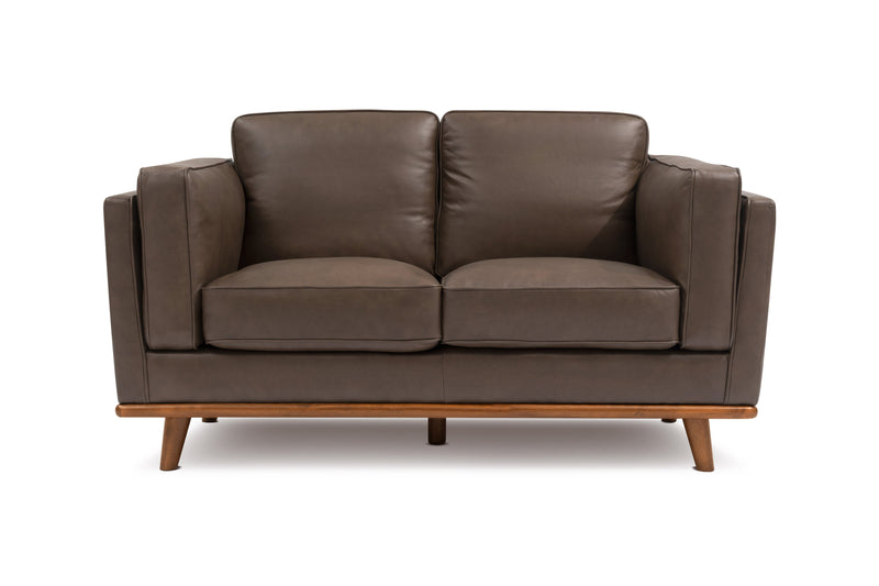 Valencia Artisan Top Grain Leather Loveseat Sofa, Chocolate