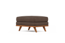 Valencia Artisan Top Grain Leather Ottoman, Chocolate