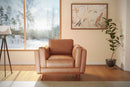 Valencia Artisan Top Grain Leather Accent Chair, Cognac