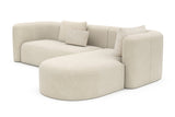 Jordyn Velvet Fabric Sectional Sofa