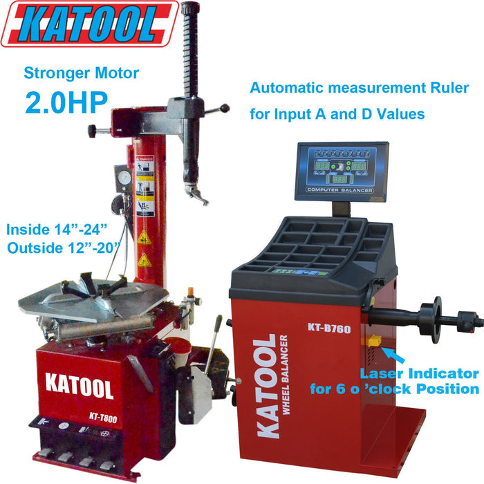 Katool Tire Changer T800 & Wheel Balancer B760