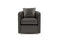 Valencia Riley Leather Swivel Accent Chair, Black
