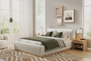 Valencia Gabriella Fabric Upholstered King Size Bed Frame, Cream