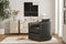 Valencia Riley Leather Swivel Accent Chair, Black